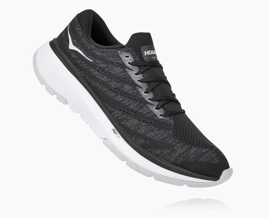 Hoka Mens Running Shoes NZ - Hoka One One Cavu 3 Black/White (NUT175089)